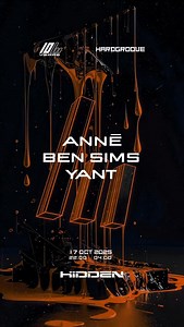 HARDGROOVE PRESENTS BEN SIMS, ANNE & YANT 17.10 We are excited to welcome Ben Sims, ANNE, and Yant for a night dedicated to cutting-edge electronic music. The @hardgroovesrecs label, founded by @bensimsofficial in 1999, is a pioneering imprint that helped define the hardgroove techno subgenre, known for its percussion-heavy, sample-based sound with tight, loopy structures, who pushes continues to release music from both established artists and emerging talent, and its success was pivotal in brin