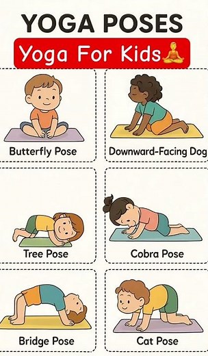 Yoga For Kids | Easy Kids Yoga 🧘‍♂️ #shorts #yoga #kidsyogafun #easyyoga