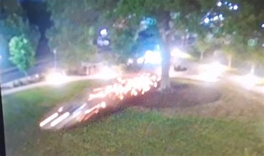 Video shows sparks flying before car hit Pineville's library, killing NC driver