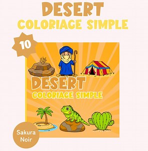 Desert – Simple Coloring Pages | Desert Animals & Scenery | Printable PDF - Etsy