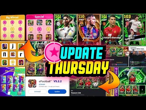 eFootball™ 2026 New Update! Free Epic 😍 New Treasure Link, Thursday Potw & Free Coins Campaign