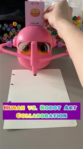 Human vs. Robot Art Collaboration #shorts #guess #drawingchallenge #art #viralshorts #coloring