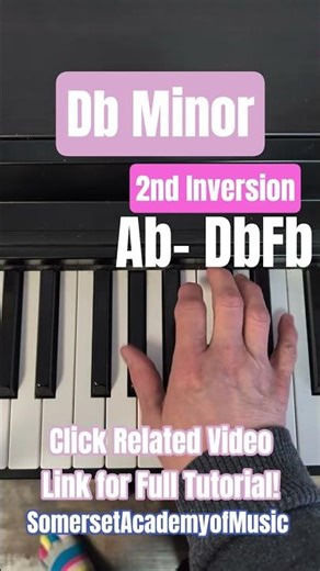 D Flat Minor Chord Piano Inversions #pianotutorial #minorchords