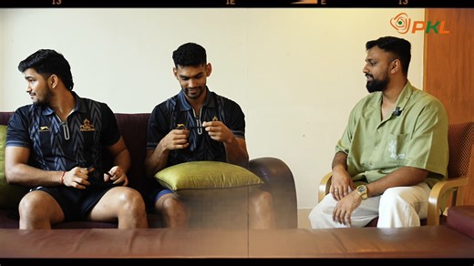 Pro Kabaddi on Instagram: "Taste Tackles in Thalaivas style 🍽️💛 Watch Sagar and Nitesh in a flavour-packed face-off 👉 Link in bio 📲 #ProKabaddi"