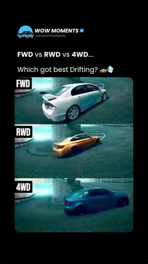 FWD vs RWD vs AWD… who’s the drift king? 👀🏎️