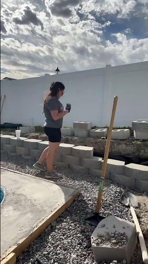 Retaining Wall Around DIY Pool