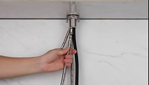 Bathroom Kitchen Faucet Connector 24 inchesLong-Stainless Steel Braided Water Supply Hose 3/8 inches Internal Thread Compression Thread-M10External Thread Sink Faucet Hose Connection -2 pcs