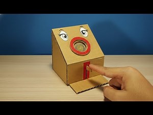 Insane Mouth-Open Coin Bank DIY! | ออมสินปากอ้าเก็บเหรียญสุดล้ำทำจากลังกระดาษ!