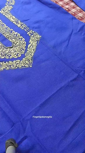 23K views · 430 reactions | Very easy peacock 連 feather design on panjabi  step-by-step tutorial For beginners ️ #peacockfeathers #peacockdesign #handpainted #radhakrishna #artist #easyart #stepbystep #stepbystepdrawing #forbeginners #PanjabiCollection #quickart #easytodraw | Meghla Chakraborty | Facebook