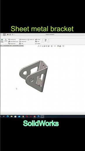 Sheet metal bracket animation #solidworks #holewizard #animation #shorts #automobile #3dprinting