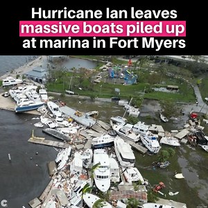 Hurricane Ian, classified as a Category 4 storm, ripped through Fort Myers’s Legacy Harbour Marina Thursday and left large piles of yacht wreckage. Footage shows several damaged vessels and docks at the southwest marina Thursday, as the storm made its way across central Florida where communities saw “historic flooding.” Over 500,000 people trapped in Lee County and the neighboring Charlotte County have been rescued and taken to safety. Officials have reported at least a dozen deaths and are expe