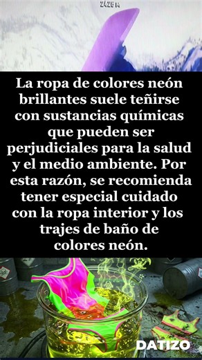 ⚠️ Ropa Neón y sus Riesgos #ciencia
