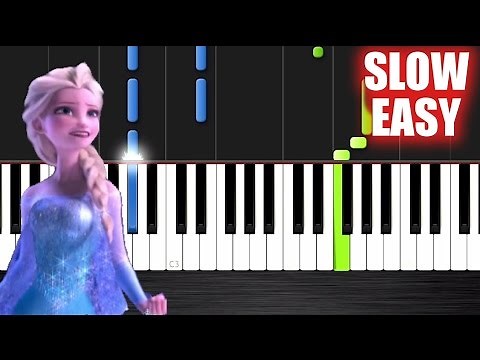 Let It Go (Frozen) - SLOW EASY Piano Tutorial by PlutaX