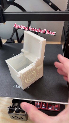 Satisfying Spring Loaded Box 📦😱 #fypシ #fyp #3dnerds #satisfyingvideos #3dprint #3dprinting #neptune2