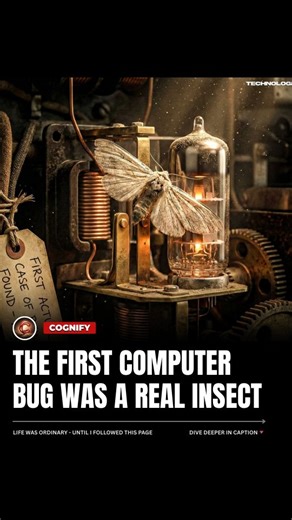 Cognify on Instagram: "Yes, the first documented "computer bug" was a real moth, discovered in 1947 by engineers, including legendary computer scientist Grace Hopper, at Harvard University, stuck in a relay of the Mark II computer, causing malfunctions, and the team taped the insect into their logbook, popularizing the term "debugging". While "bug" was used for general technical issues before, this literal insect cemented its meaning in computing history. [1, 2, 3, 4] The Story of the Moth: • Wh