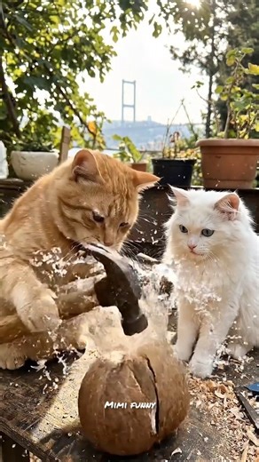 What an angry cat😂😂😂😂