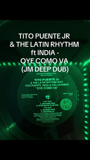 🎶 Track: Oye Como Va (JM Deep Dub) 👤 Artist / Producer: Tito Puente Jr. & The Latin Rhythm featuring India — remixed by Joey Musaphia (JM) in his Deep Dub style. 📅 Year of Release: The original Tito Puente Jr. & The Latin Rhythm dance/house versions of “Oye Como Va” were released throughout the mid-1990s (1995–1997) — with the JM Deep Dub mix circulating around 1996 on MCA/Media Records. 🎧 Producer / Remix Credits: • Original production: La DSK (credited producer on main versions). • JM Deep