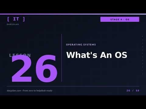 IT Basics Lesson 26: What is an operating system? | Dargslan IT Basics Series