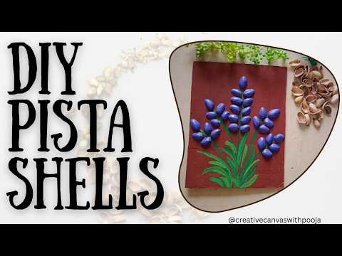How to make Pistashells Wall Hanging Crafts|DIY Pistashells Flowers|Home Decor #crafts #diy #decor