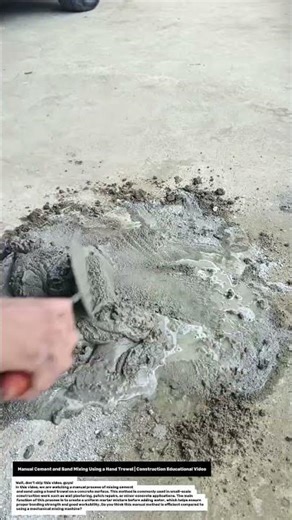 Manual Cement and Sand Mixing Using a Hand Trowel | Construction Educational Video.