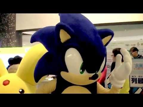 ソニック 着ぐるみキャラ セガフェスティバル2014 セガ新作5タイトル大集合 大阪 なんばCITY ガレリアコート SEGA