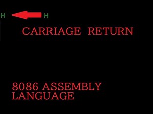 8086 ASSEMBLY LANGUAGE || CARRIAGE RETURN