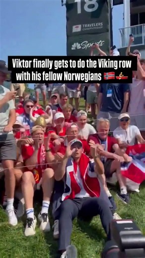The moment Viktor Hovland has been waiting for 😂😂🇳🇴via @travelerschamp X
