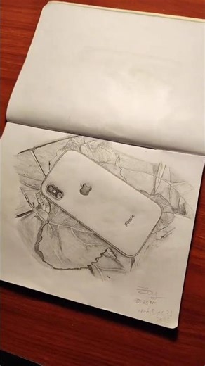 Drawing realistic iPhone xs #iphone ##iphonexs #realistic #apple #realistic #art