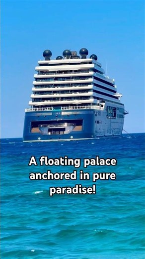 Massive Ocean Liner Drops Anchor in Paradise (Greece Tour)! #cruiseship #cruisetour #cruisevacation
