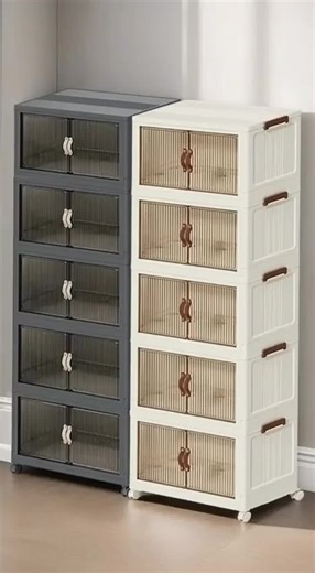 Have you seen the storage box with wheels? It can easily carry 6 layers of storage when dragged, making it a must-have for moving and organizing! 🛒 #StorageBox #foldable #wheels #homeorganization #SmallSpace