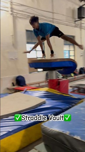 How to do Straddle vault in gymnastics✅ #straddlevault #gymnastics #viral #shortsfeed