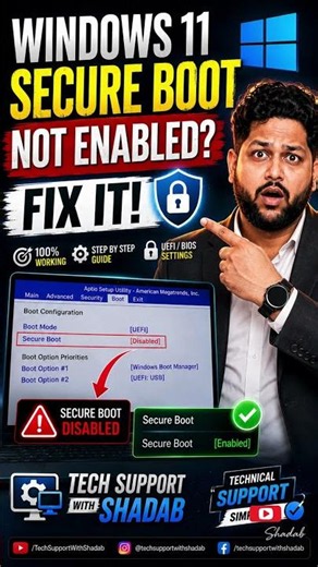 Don't Panic! Secure Boot Not Enabled Fix it ✅