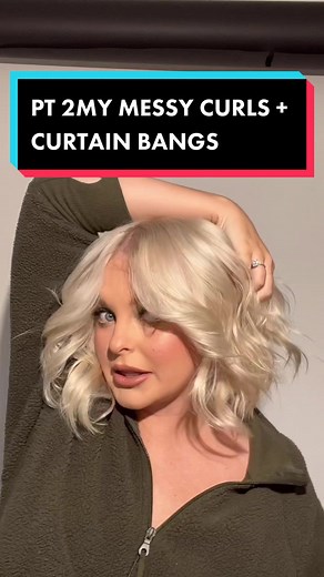 How to Curl Short Curtain Bangs with Texture Spray