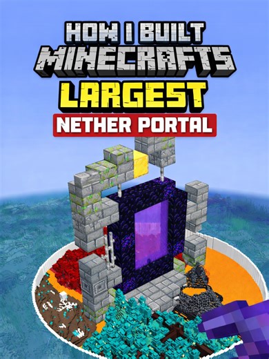 How I Built Minecraft's LARGEST Nether portal (Part 4) #Beppo #minecraftbut #Minecraft #mcyt #usa🇺🇸