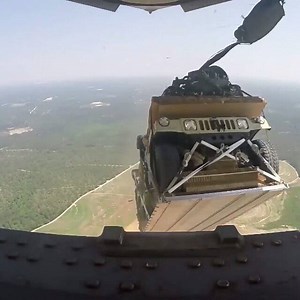 26K views · 279 reactions | USAF Airmen from the 16th Airlift Squadron at Joint Base Charleston, SC, execute a parachute air drop of eight Humvee military convoy vehicles from a C-17 Globemaster III to a drop zone in Fort Bragg, NC. | Predator Inc. | Facebook