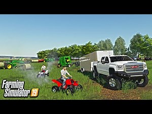 NEW ALUMINUM TRAILER, CATTLE WORK & BALING (IOWA SERIES) FARMING SIMULATOR 19