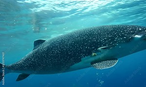 Whale shark swimming in the ocean