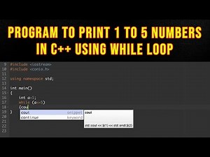Program to Print 1 to 5 Numbers in C++ Using While Loop - Computer Aided Analysis