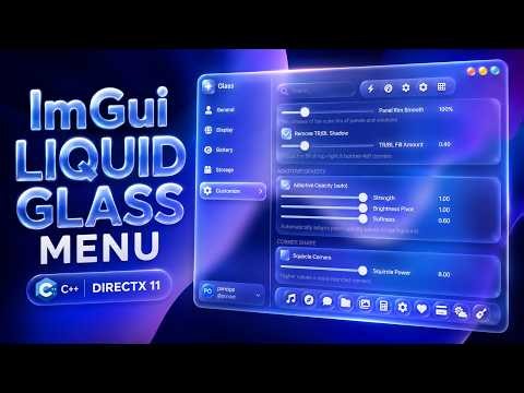 ImGui Liquid Glass Menu in C++ with DirectX 11