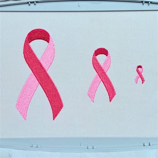 Breast Cancer Awareness Ribbon Embroidery Design, Cancer Mini Ribbon Silhouette Machine Pattern 9 Size - Etsy