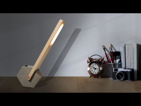 LED Desk Lamp With Concrete Base | DIY | ECN LAMPS
