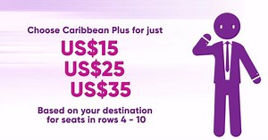 23K views · 78 reactions | Introducing Caribbean Plus as of 1st June, 2018 on select flights. Board earlier, Stretch and Recline further and Exit faster. Book now. Terms and conditions apply: https://goo.gl/21cgk3 | Caribbean Airlines | Facebook