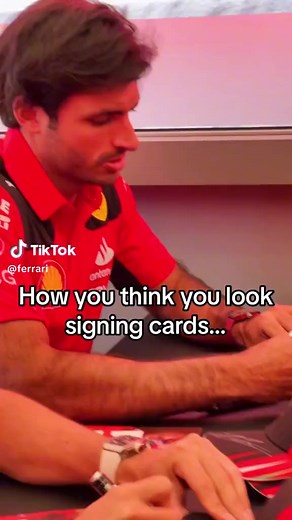 Carlos Sainz vs Carlos Signs 😂✍️ | Scuderia Ferrari HP