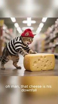 This Cat Tried to Steal Cheese 😭🐱🧀 #FunnyCat #CatShorts #ViralShorts #CuteCats #AnimalShorts