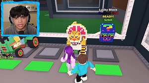 Giving My Crush 100 Lucky Blocks for the 0 01% SECRET.. | NicoBlox