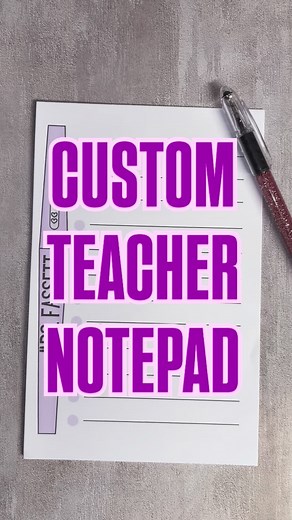 Looking for a sweet & useful teacher gift? This custom notepad has 23 pen colors to choose from as well as with or without lines! There is sure to be one that catches your eye! Link in bio to order ✨勺 • #smallbusiness #santashopssmall #teachergift #christmasgift #stockingstuffer #customizedgift #flairpen #teacherpen #teachernotepad #teachinfwithflair | Pixie Dusted Designs | Facebook