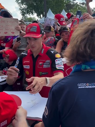 Marc Márquez Greeting Fans in Le Mans, France