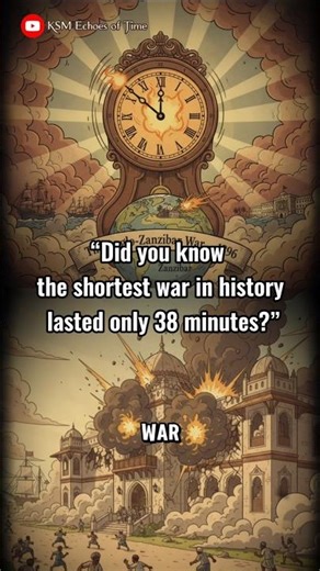 “The Shortest War in History: It Lasted Only 38 Minutes!” #historyfacts