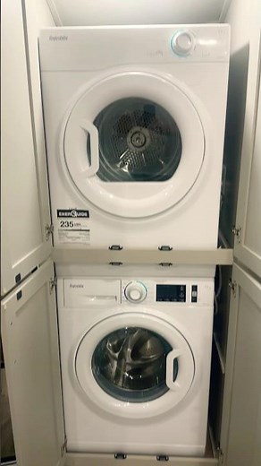 Washer and dryer install in a Brinkley 3610 #brinkley #brinkley3610 #rvlifestyle #rv #buslife
