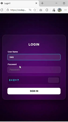 Login Page Design #1 🔥 HTML CSS UI #shorts #webdesign #html #css #htmlpro #viral